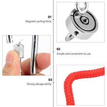 ULTECHNOVO 1 Set Kit Magneti da Pesca Bifacciali con Rampino E Guanti Magnete Rotondo per Pesca Magnetica