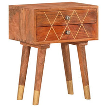 vidaXL Legno Massello di Mango Comodino Tavolino da Notte Armadietto per Letto Mobiletto per Camera da Letto Arredamento 40x30x58 cm