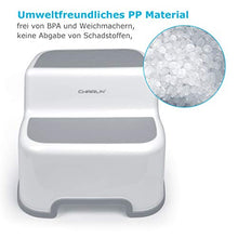 Chairlin Sgabello bambini, Sgabello a due gradini per bambini, Gradino bambini, Scaletta Bambini in Bagno, Sedile per Addestramento per WC, Antiscivolo con 2 Scalini.