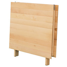 TAVOLO LAURA PIEGHEVOLE STRISCE IN LEGNO DI FAGGIO 70X140 CM NATURALE FRASM 610084
