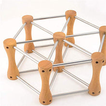 AYHa 6 bottiglie di vino rack di stoccaggio mensole Holder stand di visualizzazione decorazione luce di legno