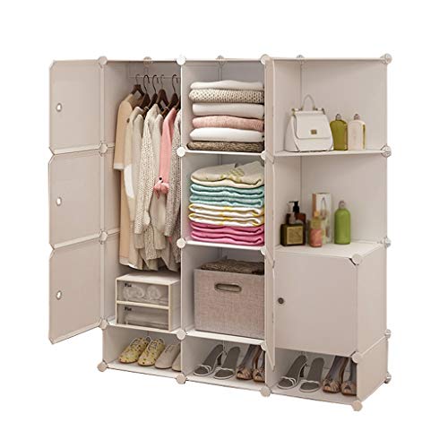 Locker Griglia Armadio Armadio Hanging Angolo Rimovibili di Plastica Noleggio Abbigliamento Scarpe-Bit Home Camera Dormitorio 111X47X129CM MUMUJIN