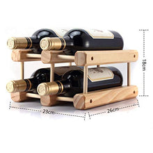 WEI-LUONG Vino di Legno Solido Rack di Legno Creativo Wine Rack Possono Essere assemblati 23x26x18cm Semplice Wine Rack