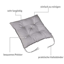 Detex Cuscino per Sedie 40x40x8cm Viscoelastico Set da 4 Cuscini Sedie Cuscino Imbottito Cuscini Indoor Outdoor Traspirante