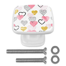Amore cuore 4 PCS Pomelli per Porta, Pomolo per Mobile, Pomelli per Mobili con Viti, Maniglia per Armadietto, Pomelli per Porta, Pomelli per Cassetti per Porta, Armadio, Cassetto e Credenza
