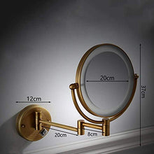 Specchio per Il Trucco a Parete Specchio per Il Trucco con Cablaggio Nascosto Specchio a LED per Appendere a Parete Specchio di Bellezza telescopico da 8 Pollici Specchio ingranditore 3X a d