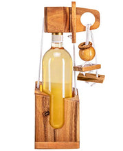 Zederello Puzzle bottiglia in legno pregiato, sicuro, scrigno, gioco di logica, cassaforte, confezione regalo per bottiglie di vino, enigma, rompicapo portabottiglia, complicato
