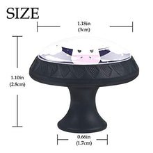 Set di 4 maniglie rotonde per armadio da cucina, credenza, cassettiera, cassettiera, con viti, per cucina, comò, armadietto, bagno, armadio, divertente unicorno mucca arcobaleno
