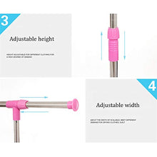 XYBB Armadio Camera da Letto Semplice Assemblaggio Inacciaio Inox Rimovibile Double Rod Asciugatura Camera da Letto Vestiti 90-145 * 90-155 2