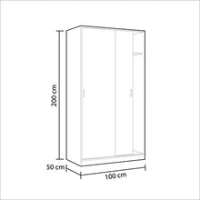 Habitdesign Jenny B01 Armadio Anta Scorrevole, Legno ingegnerizzato, Bianco, 100 x 50 x 200 cm