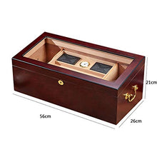 Humidor in Legno di Cedro Humidor per Sigari Humidor per Sigari Ampio Display Humidor per Sigari Design della Finestra Trasparente sulla Parte Superiore può Contenere 50 Sigari