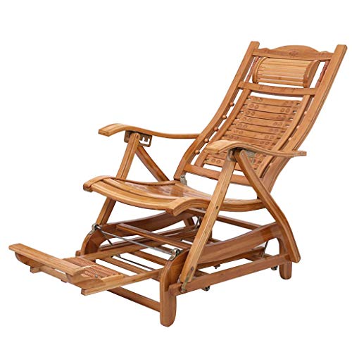 FGVBC Reclinabile Lettino Prendisole in Legno Impermeabile per Esterno Sedia a Vapore Sedia a Sdraio Reclinabile per Giardino Patio Piscina Comodo Relax Lettino reclinabile