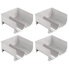 mDesign Set da 4 Moderno portabottiglie Vino – Scaffale per Bottiglie di Acqua e Altre Bevande – Elegante Porta Vino per la Cucina e la dispensa – Grigio Chiaro