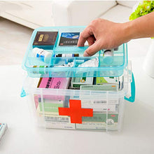 MYHZH Portable Medicina Box, Supporto Medicina Plastica Family Organizer Emergenza Storage Box Kit, 32,3 x 23,5 x 18,5 Centimetri