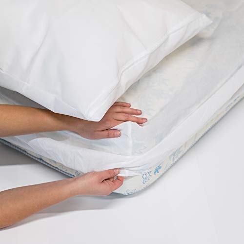 Allergosystem Set Antiacaro da Viaggio Nuvola coprimaterasso, 90x200x20 e copricuscino, 50x80, 100% Polipropilene, 90x200x20cm