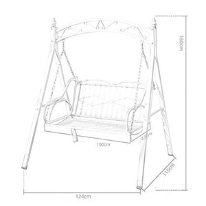 DGHJK Sedie a Dondolo da Esterno per Adulti, Altalena da Giardino Princess Swing Lazy Daze Amache Swing Bench Adatto per Patio, Giardino, Bordo Piscina, Balcone