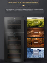Armadio Idratante Sigaro Indipendente, Dispositivo Di Raffreddamento Del Sigaro Elettrico, Armadio Vino, Temperatura Costante, 59L, Touch Screen, Legno Di Cedro Spagnolo,Cigar