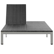 Festnight Lettino Prendisole Matrimoniale con Ruote da Giardino Esterno in Polyrattan Marrone/Nero,Lettino Prendisole Doppio,Lettino da Sole,Sedie a Sdraio da Giardino in Poly Rattan 207x130x88 cm