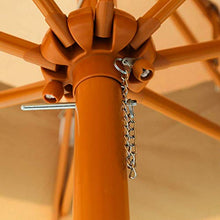 FWZJ Ombrello da Mercato per Patio 8.8Ft Ombrello da Tavolo ventilato per Esterni 2Tiers per Giardino, Cortile e Piscina con 8 robuste Costole