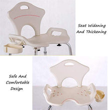 CLJ-LJ - Sgabello da bagno con design per anziani, antiscivolo, in lega di alluminio, sicuro, comodo e sicuro per disabili