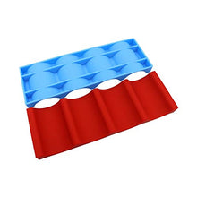 Moligh doll 2PZ Silicone Frigo Can Beer Wine Bottle Rack Holder Mat Stacking Tidy Tool Cucina Frigorifero Organizer-Red