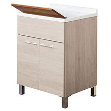 FERIDRAS Mondo Lavatoio, nobilitato, Rovere Chiaro, 50x60x83 cm