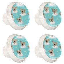 Maniglie per cassetti Manopole per cassetti Manopole rotonde Confezione da 4 per armadietto, cassetti, cassettiere, cassettiere ecc. Modello Koala