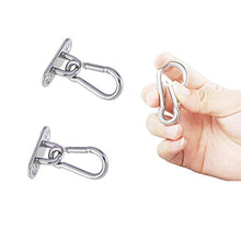 n-a 16PCS Gancio per Soffitto,Ancoraggio a Muro Occhiello in Piastra Acciaio Inox con Moschettone Adatto per Corde per Piattaforme, Tende da Sole, Attrezzature per Interni ed Esterni.
