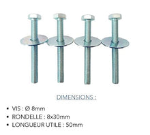 Générique - Set di 5 piedi per letto da 30 cm (con supporto centrale fissaggio senza fori) – Diametro Ø 40 mm – Nero – Rotondo