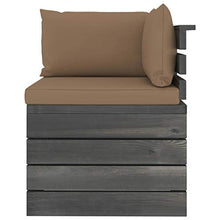 FAMIROSA Set Divani da Giardino su Pallet 5 pz con Cuscini Massello Pino-1823