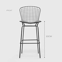 GYPPG Sgabelli Bar Moderni in Metallo con Schienale Sgabello Bar per Cucina Sedia Pranzo in Ferro Altezza Seduta 83 cm Cuscino in Ecopelle Sedia Ufficio