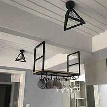Retro Calice in Metallo Portabicchiere in Vetro da Vino Portabottiglie da Champagne Bar Decorativo, Mensola sospesa a soffitto, Cucina di casa Ristoranti o Bar Decorazione