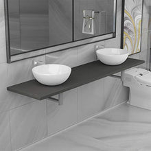 Set Mobili da Bagno 3 pz in Ceramica Grigia