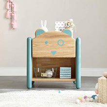 MMWYC Legno massello Comodino Camera da Letto dei Bambini del Fumetto di immagazzinaggio Governo di immagazzinaggio della Ragazza del Ragazzo, Naturale, 51 * 46 * 40 Centimetri