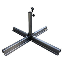 SHDT Base per Ombrellone in Metallo, Base A Croce, Base per Ombrellone da Giardino per Patio All'aperto, Spiaggia con Prato, Dimensione del Foro per Ombrellone Regolabile,A