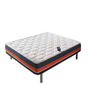 ECO-DE Baicent Fleur de Lavande Massager- Materasso viscoelastico con massaggio, 140x190 cm, materasso reversibile, memory foam, materasso con funzione massaggiante integrata grazie a 16 vibromotori
