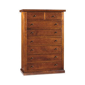 InHouse srls Cassettiera, Arte povera, in Legno massello e MDF con rifinitura in Noce Lucido - Mis. 87 x 37 x 127