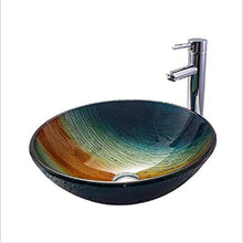 HYY-YY Bathroom Lavandino Vetro temperato contatore Bacino al di sopra Bagno Art Bacino Round Thin Side Lavabo Bella Pratico (Color : Brown)