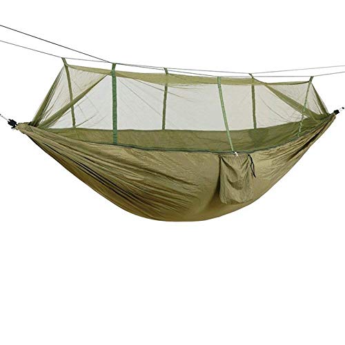 XIAOSHAN Amaca da campeggio/giardino con zanzariera per mobili da esterno per 1-2 persone portatile appeso letto forza paracadute tessuto sonno swing