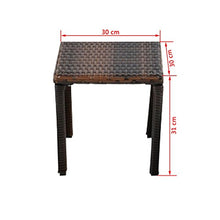 vidaXL Lettini Prendisole con Tavolino 3 pz Elegante Sdraio Mobile Arredo Giardino Spiaggia Piscina Chaise Longue in Polyrattan Marrone