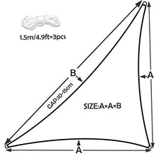 JYYnet Vela Ombreggiante, Vela Parasole Triangolo Tenda a Vela Impermeabile Protezione Raggi UV Vela Tenda per Giardino Terrazza Campeggio(3 x 3 x 4,3 m, grafite)