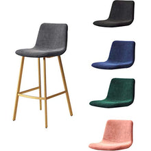 ZINIUKEJI Sgabelli da Bar Sedia da Pranzo con Cuscino in Tessuto di Lino, da Applicare a Sala da Pranzo/bancone/Bar per Il Tempo Libero/Negozio di Dolci (65 / 75cm