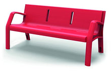 Fábregas Panca in plastica da giardino, 170 cm, colore: rosso