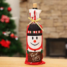 SUPVOX 3 Pezzi di Copertura per Bottiglia di Vino di Natale Santa Elk Pupazzo di Neve Sacchetto di Vino Sacchetto di Bottiglia Sacchetto Regalo Decorazione del Vino Tavolo da Pranzo Festa