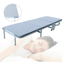 Fetcoi Letto per gli ospiti, pieghevole, 2 in 1, 60 x 180 cm, materasso pieghevole, singolo, carico massimo 120 kg, per ufficio e camera degli ospiti, grigio