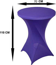 Namvo - Copertura elasticizzata per tavoli da bistrot – Tovaglia elasticizzata con dimensioni di circa 70 x 110 cm, per feste ed eventi all'aperto (viola)