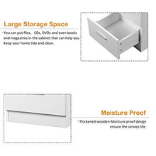 Mupple - Armadietto in legno, con 3 cassetti, con maniglia argentata, per ufficio, camera da letto, soggiorno, colore: Bianco