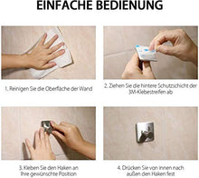 4 ganci autoadesivi per asciugamani, da parete, in acciaio inox, antiruggine, senza foratura, ideali per bagno, bagno, cucina, ufficio (4,5 x 4,5 x 3,0 cm)