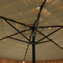 Generic002 Parasole all'aperto Patio a manovella Imitazione tavola Ombrello di Paglia, ombrellone Tropicale con Tetto di Paglia e Spiaggia Parasole Casual, 8.9ft / 2,7 m