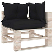 SKM Set Divani da Giardino Pallet 7 pz con Cuscini in Legno di Pino (157.76kg) -6279
